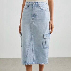 Rails Highland Denim Cargo Midi Skirt
